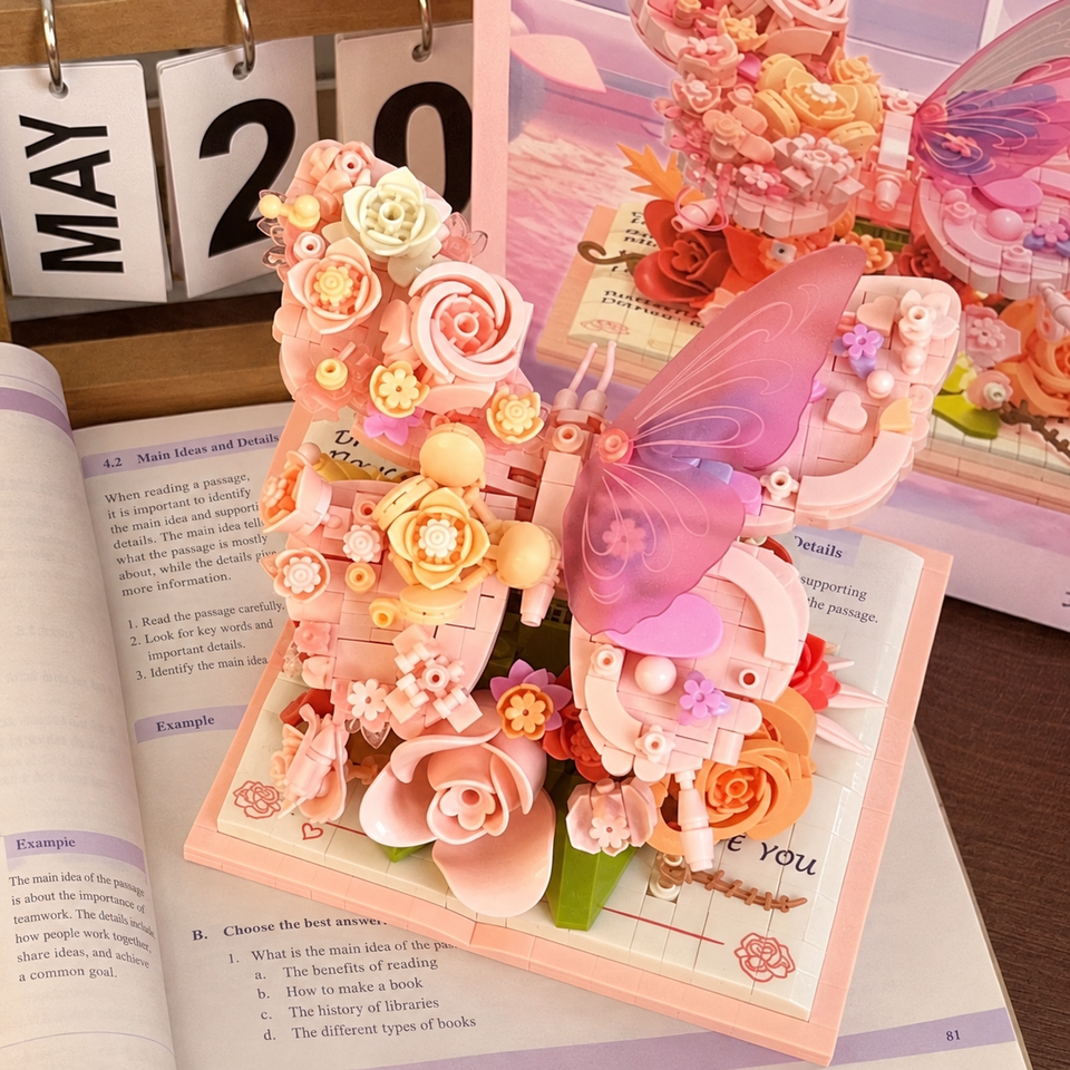 BloomBook – Romantisch & Creatief – 3D Bloemenboek met Rozen en Vlinders
