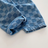 DenimCheck – Comfortabel & Trendy – Kinder Broek met Blokjespatroon