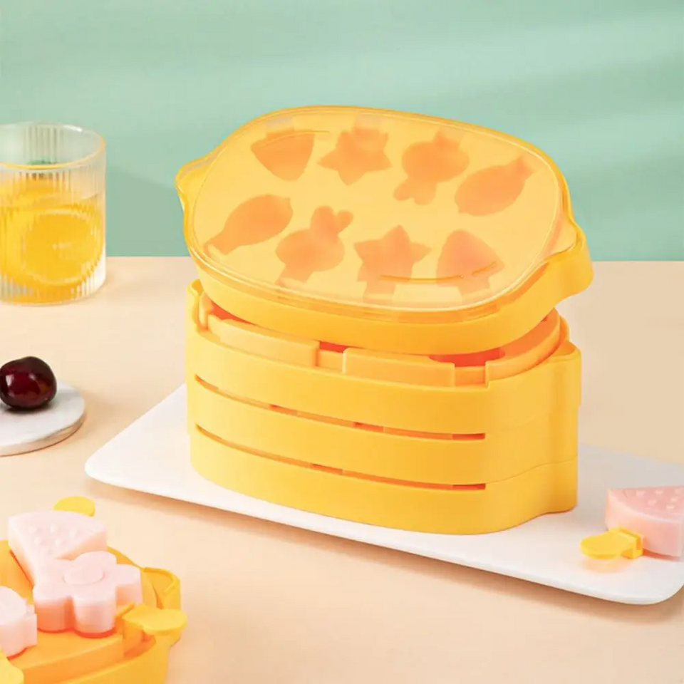 LollyFun – Creatief & Praktisch – Siliconen IJsjesvorm met Bewaardoos