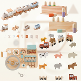 Color Spring– Spelend & Ontwikkelend – Sensorisch Houten Babyspeelgoed