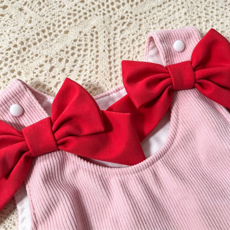 ChristmasCutie – Schattig & Feestelijk – Kerst Romper met Strik