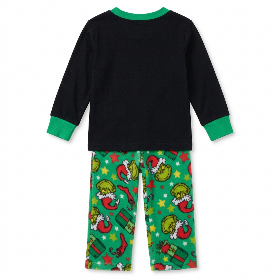 ChristmasGrinch – Speels & Gezellig – Familie Kerstpyjama met Grinchprint