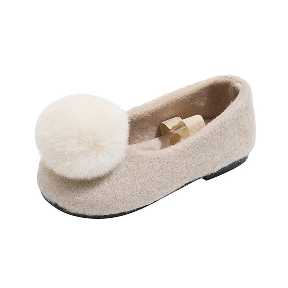 SoftSteps –  Warm & Zacht – Meisjes Schoentjes met Pluche Pompon