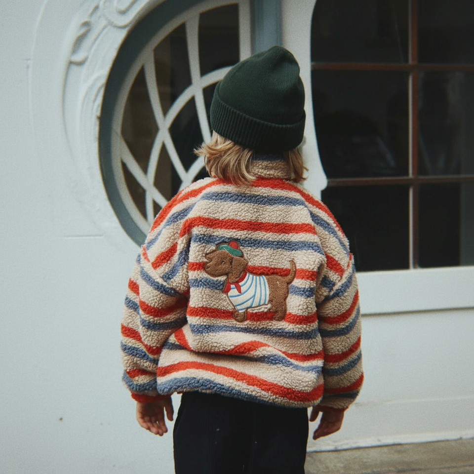WarmHug – Comfortabel & Trendy – Kinder Fleece Jas met Speelse Prints