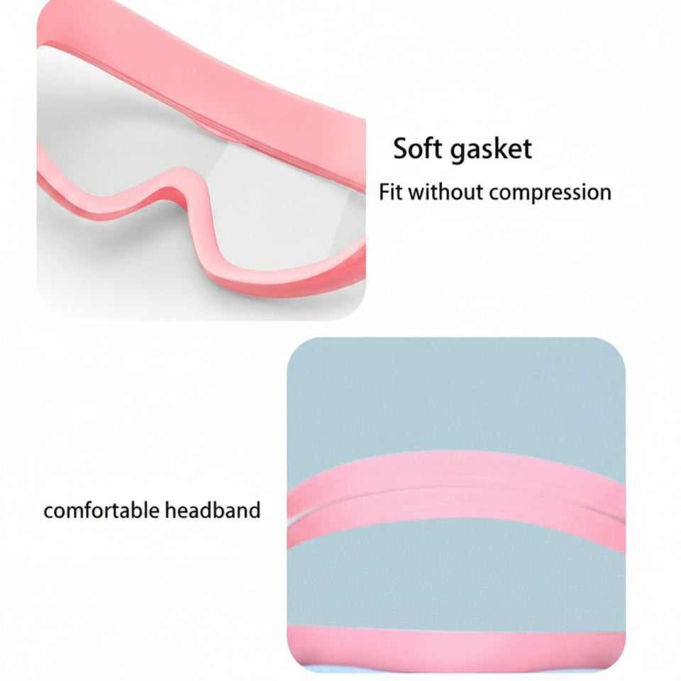 AquaVision – Verstelbare anticondens- en UV-bescherming – Siliconen zwembril met oordoppen