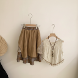 TinyTrends – Boho Chic & Schattig – Gehaakte Top met Geruite Rok