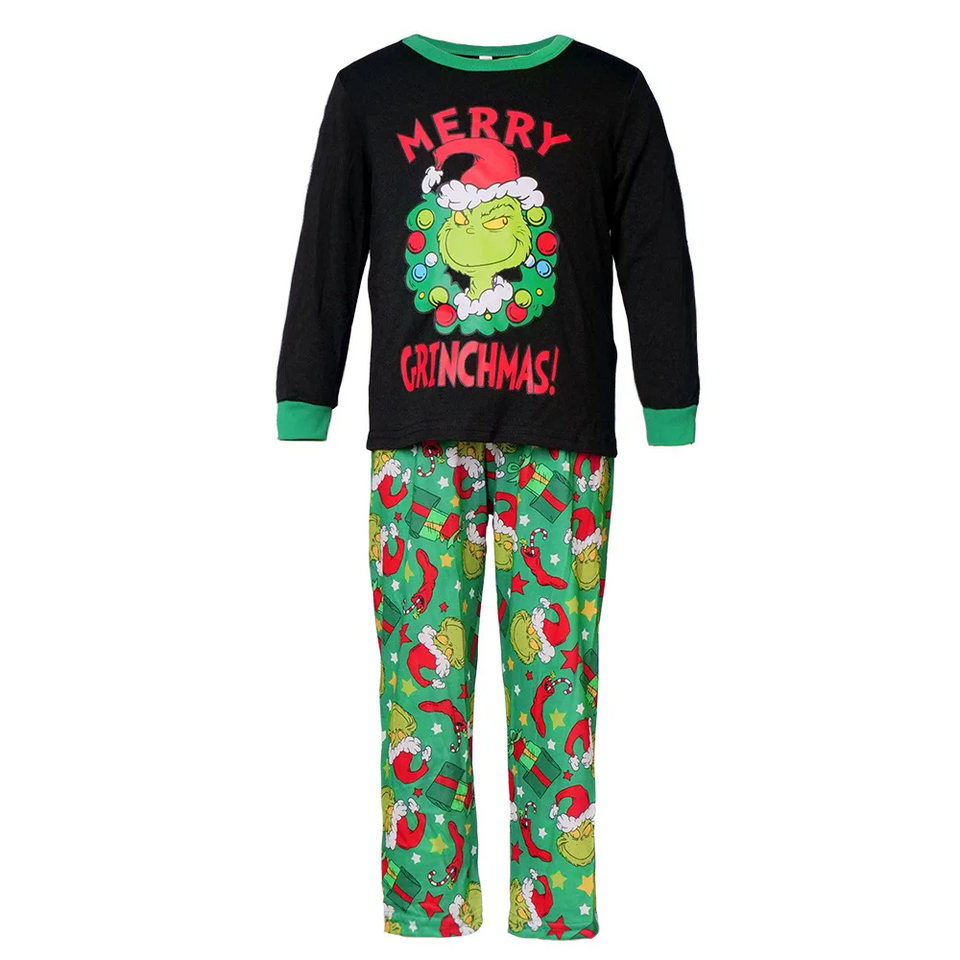 ChristmasGrinch – Speels & Gezellig – Familie Kerstpyjama met Grinchprint