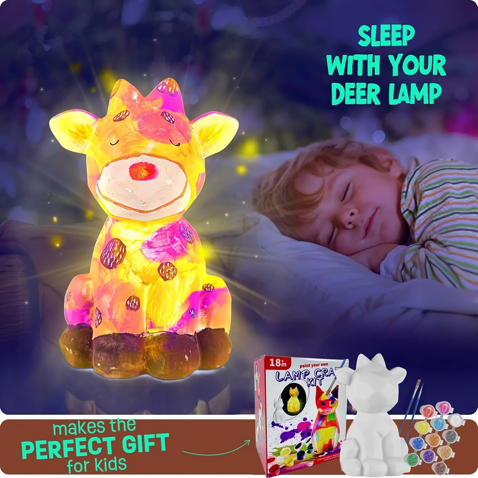 MiniCrafters – Creativiteit & Leren – DIY Lamp Dieren Schilderset