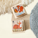 WoodMind – Creatief & Leerzaam – 6-in-1 Montessori Dieren Houten Puzzel