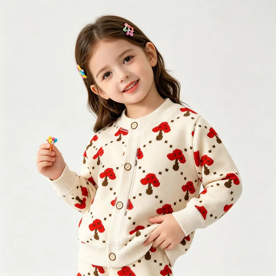 CozyCardi – Zacht & Warm – Gebreid Vestje met Leuke Prints