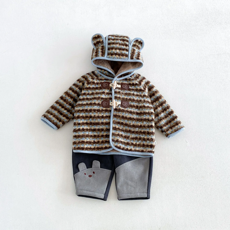 LittleWarm – Knus & Stijlvol – Winterjas met Fair Isle-Patroon