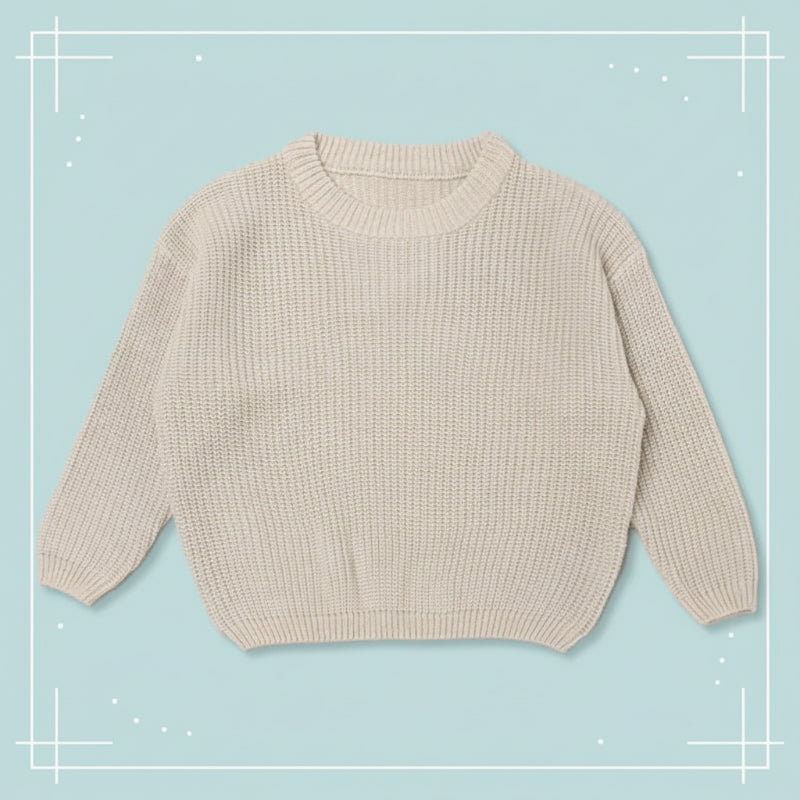 TinyStitch – Gepersonaliseerde Gebreide Naamtrui voor Baby’s & Kinderen
