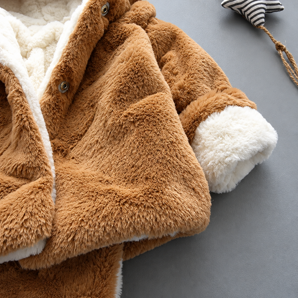 CozyPrincess – Warm & Zacht – Pluche Meisjesjas met Capuchon