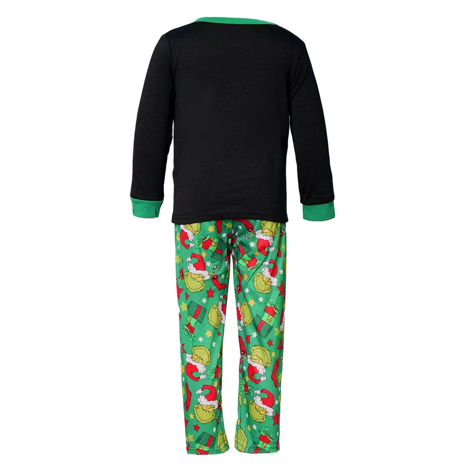 ChristmasGrinch – Speels & Gezellig – Familie Kerstpyjama met Grinchprint