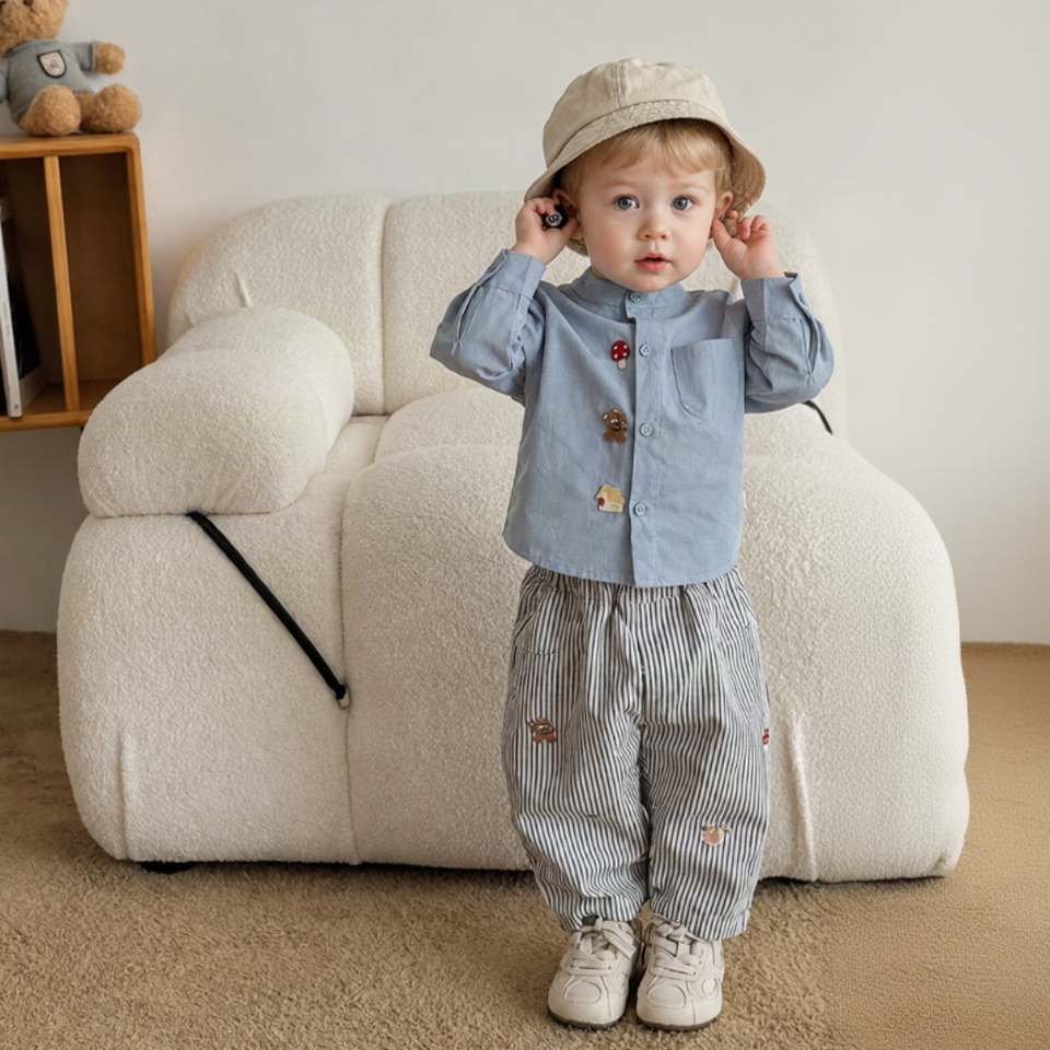 LittlePatch – Zacht & Comfortabel – Kinderbroek met Geborduurde Details