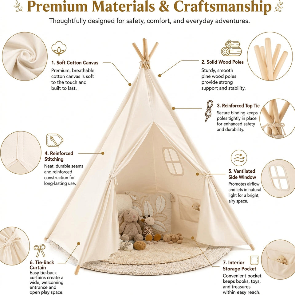 TipiFun – Speels & Gezellig – Kinder Tipi Speeltent