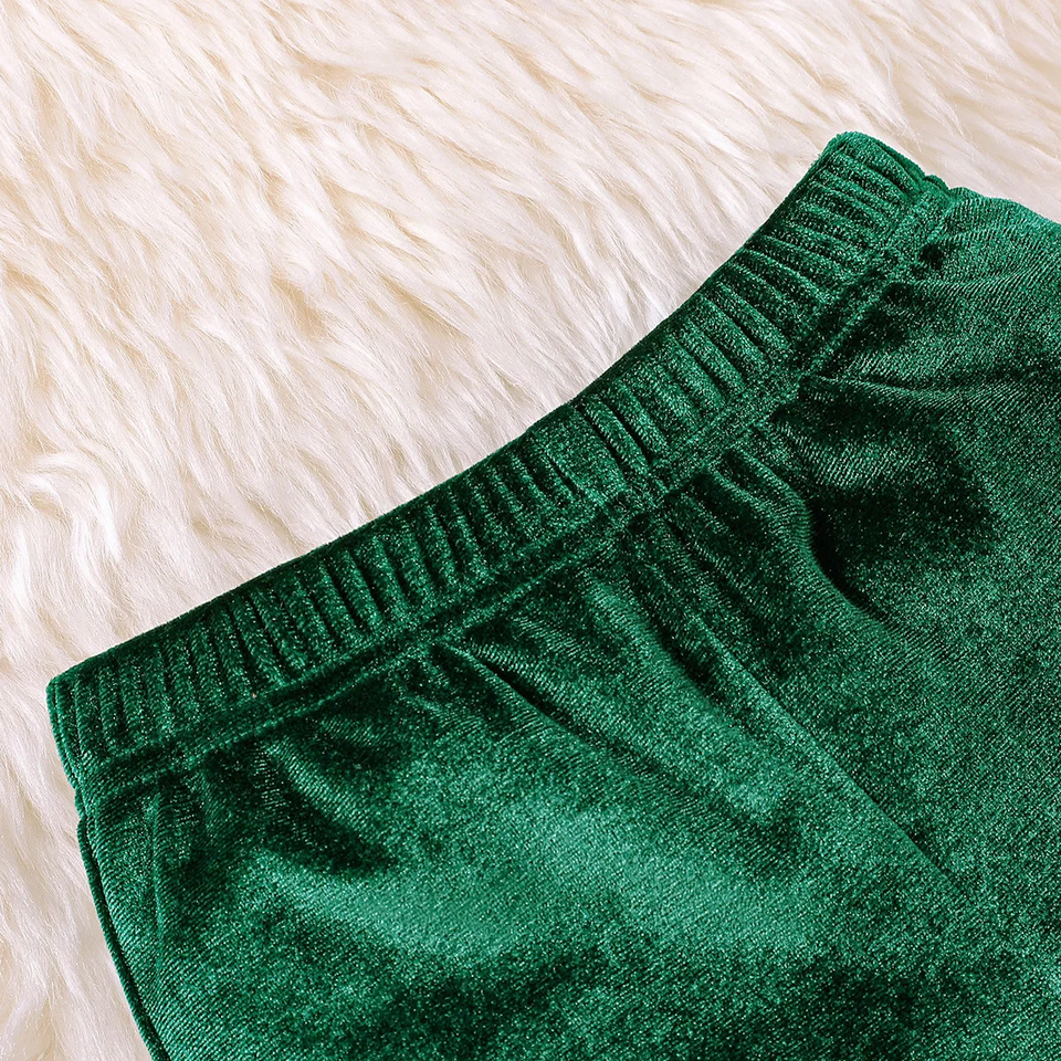 SantaBaby – Vrolijk & Knus – Baby 3 stuks Kerstset met Romper, Flared Broek en Hoed