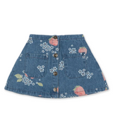 DenimCutie – Vrolijk & Comfortabel – Meisjesrokje van Denim met Print