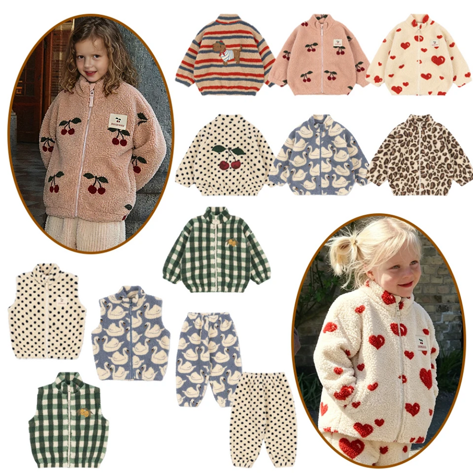 WarmHug – Comfortabel & Trendy – Kinder Fleece Jas met Speelse Prints