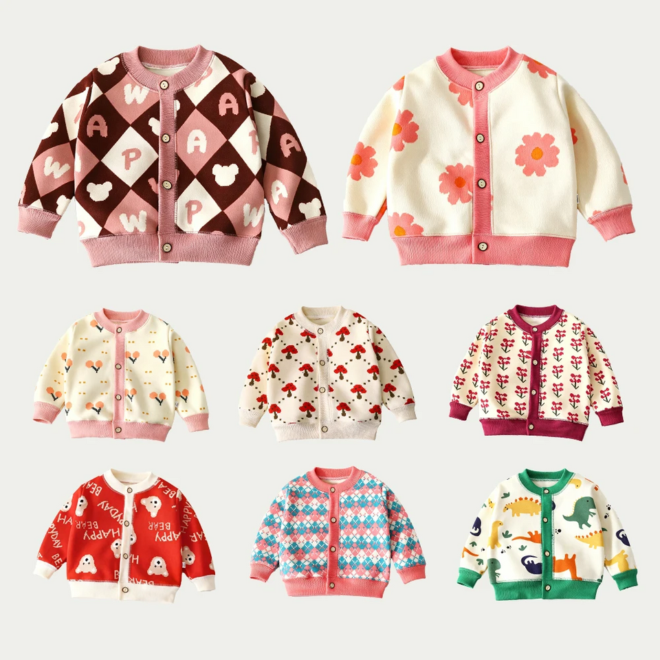 CozyCardi – Zacht & Warm – Gebreid Vestje met Leuke Prints