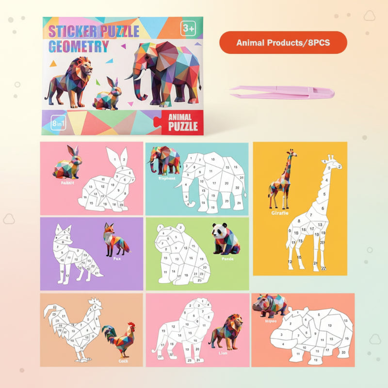 3D Sticker Puzzle – Creatief & Leerzaam – Geometrische 3D puzzel