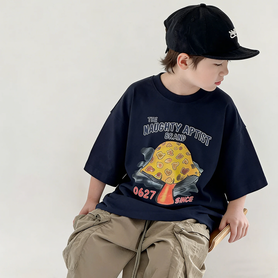 MushroomPlay – Casual & Streetwear – Oversized T-shirt met paddestoelprint