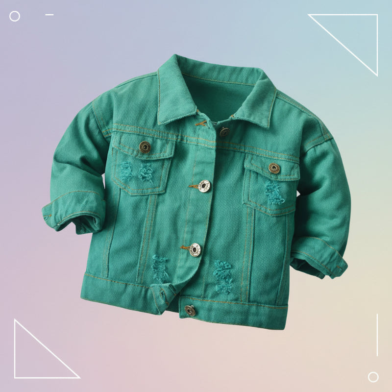 Candy Color Spijkerjas – Lichtgewicht Denim Jacket voor Kinderen