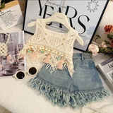 MiniChic – Stijlvol & Comfortabel – Set met boho-top en denimshort