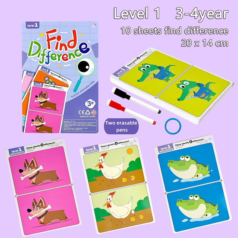 Spot the Difference Game – Concentratie & Leren – Kaartspel