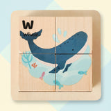 WoodMind – Creatief & Leerzaam – 6-in-1 Montessori Dieren Houten Puzzel