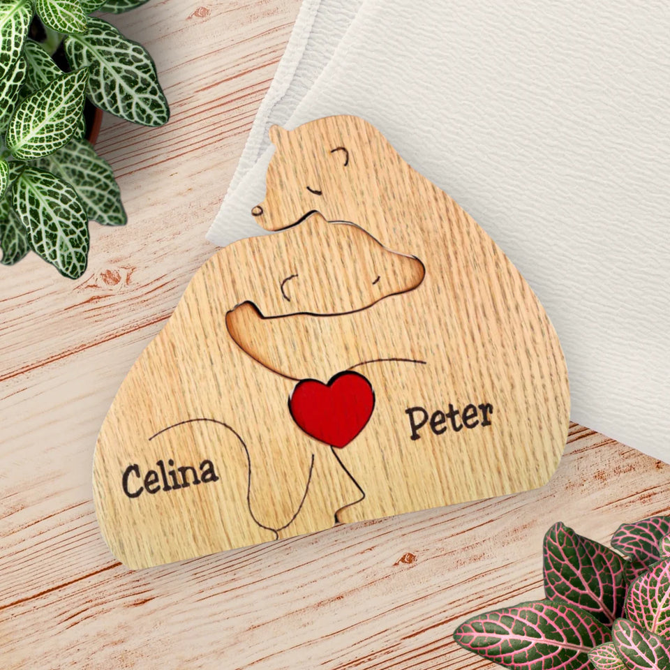 Family Puzzle™ – Gepersonaliseerd Moederdag Cadeau met Berenfamilie