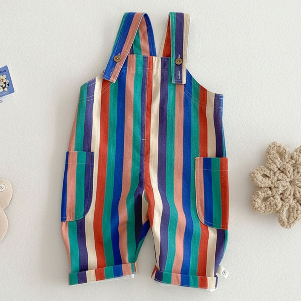TinyStyle – Speels & Comfortabel – Kinder Tuinbroek met Print