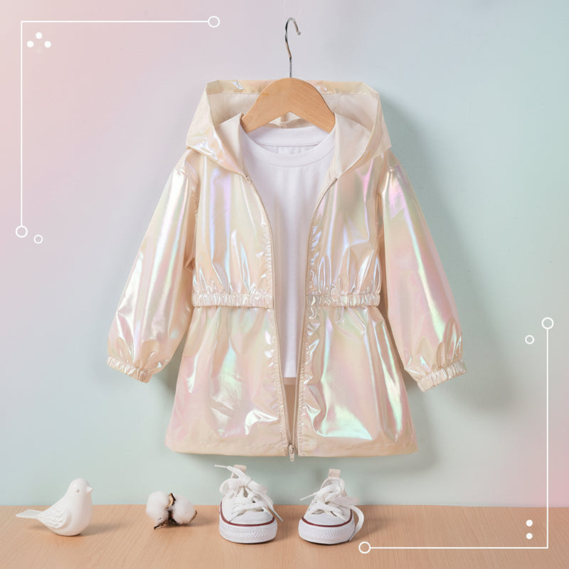 LumiBreeze – Glanzend & Licht – Kinder Regenjas met capuchon