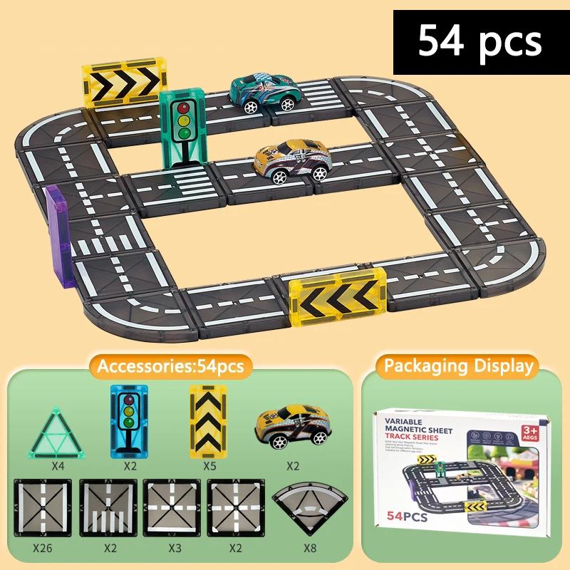 MagnetoTrack – Creatief & Speels – Magnetische tegels Autoset