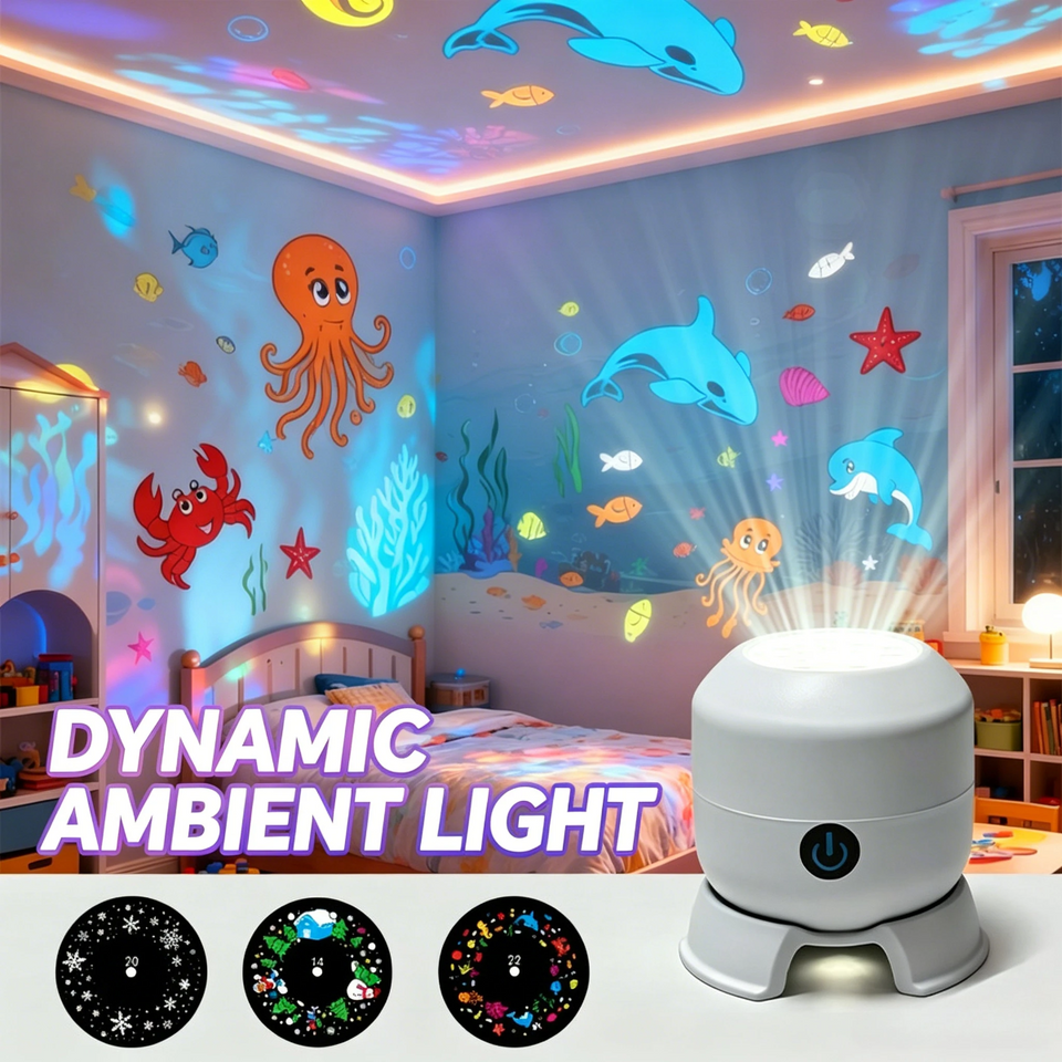 SeaDream – Speels & Leerzaam – 360° Roterend LED Nachtlampje