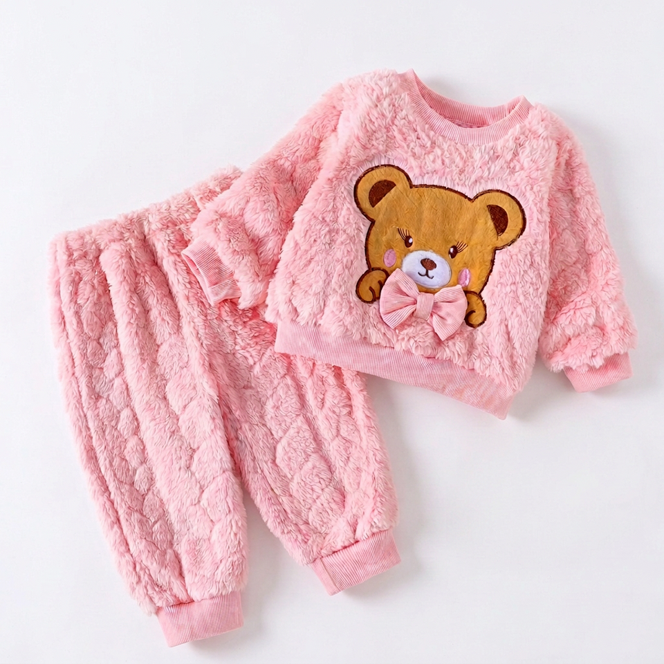LittleBear – Warm & Knus – Pluche Kinder Set met Trui en Broek