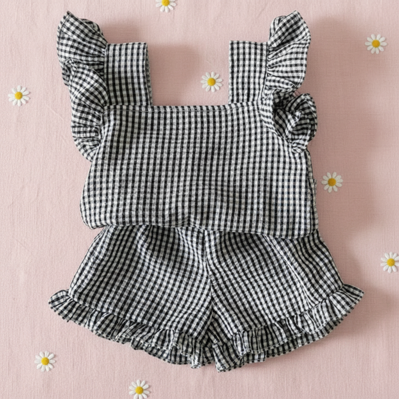 Girls Ruffle Tee – Luchtig & Schattig – Kinder Kleding Set