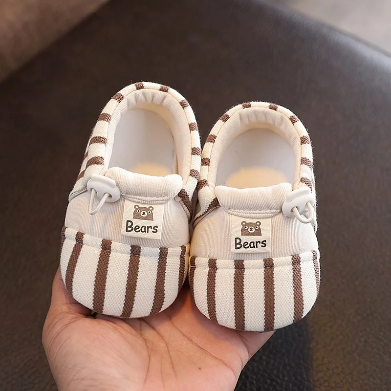 TinyToes – Zacht & Warm – Baby Eerste Schoentjes met Gestreept Design
