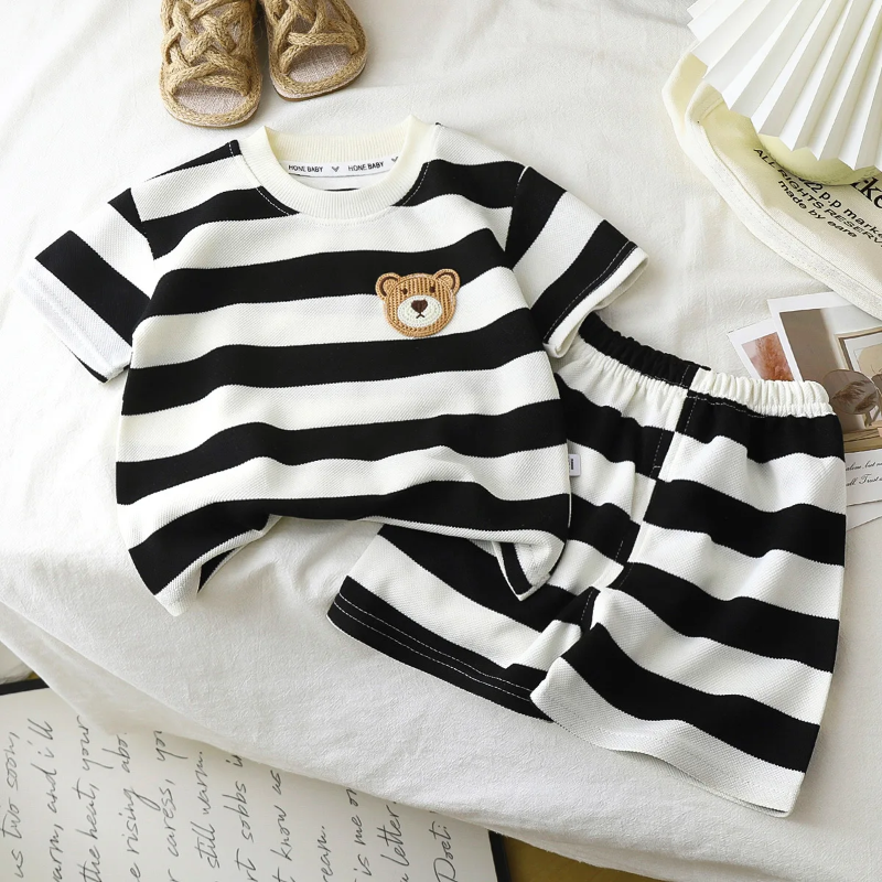 Kids Stripe Outfit – Trendy & Comfort – Zomer Kinder Outfit