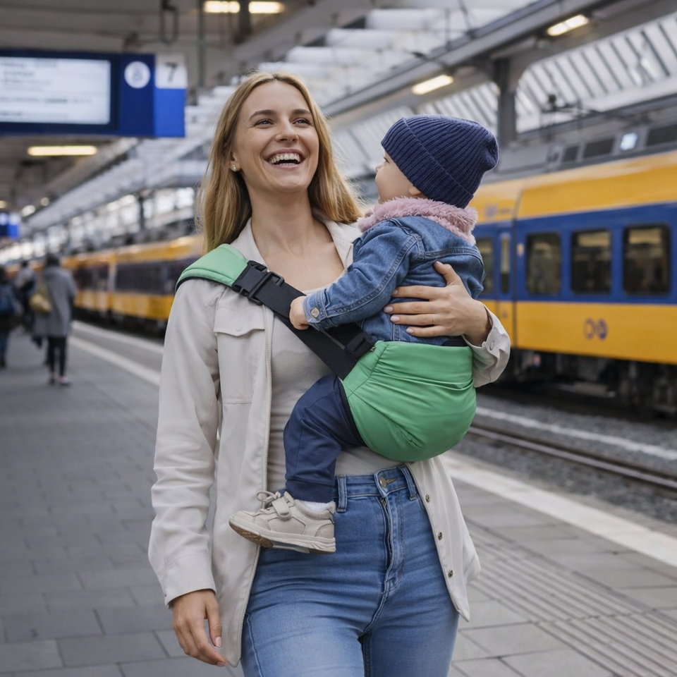 Baby Sling Carrier™ - Extra Brede Draagband - Ergonomische Heupdrager