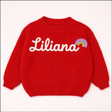 TinyStitch – Gepersonaliseerde Gebreide Naamtrui voor Kinderen