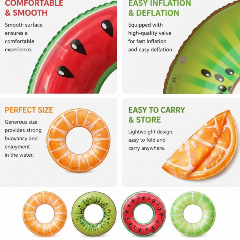 SunSplash – Tropisch & Comfortabel – Tropische Fruit Zwemring