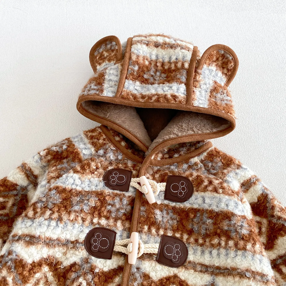 LittleWarm – Knus & Stijlvol – Winterjas met Fair Isle-Patroon