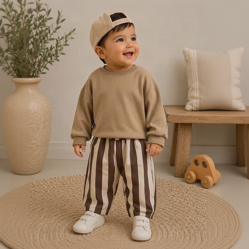 SoftStripe – Zacht & Comfortabel – Baby Broek met Gestreept Design