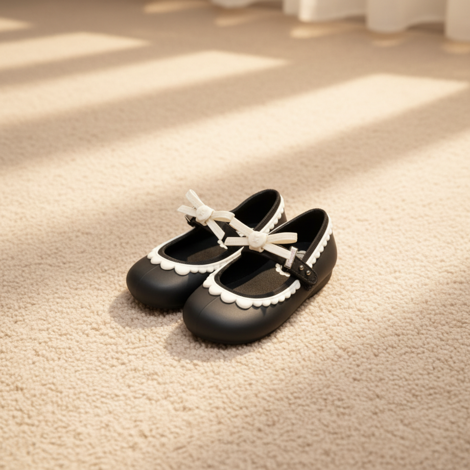 MiniChic – Elegantie & Stijl – Kinder Slofjes met Strik