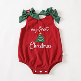 ChristmasCutie – Schattig & Feestelijk – Kerst Romper met Strik