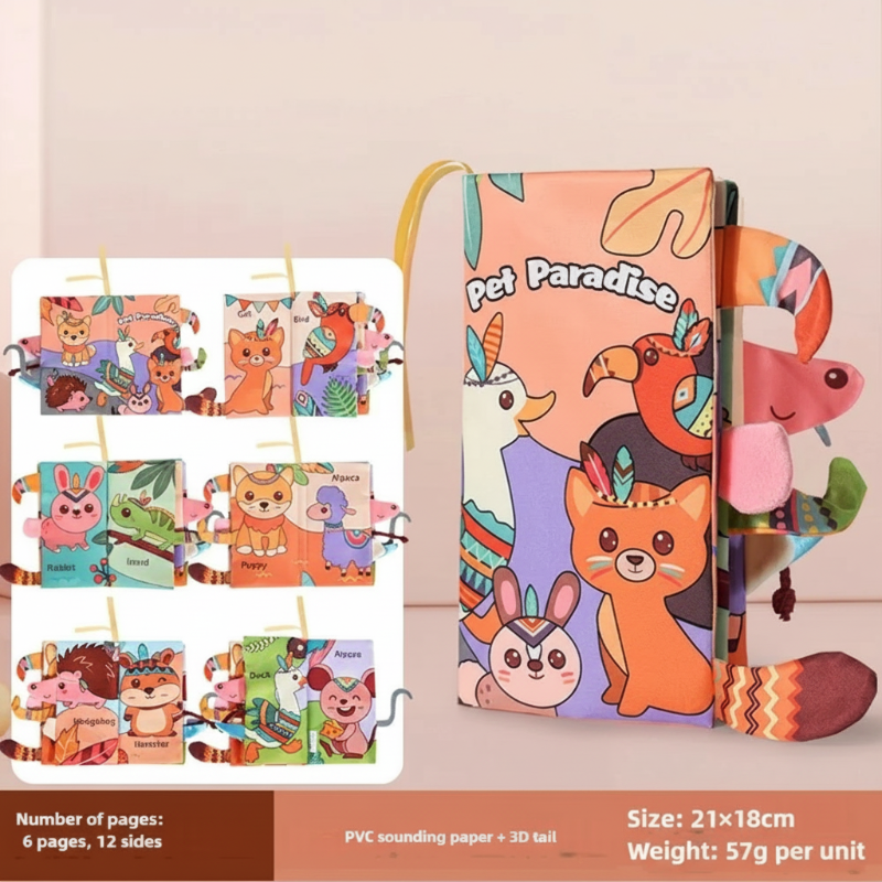 SoftTails – Kleurrijk & Sensorisch – Baby staartboekje
