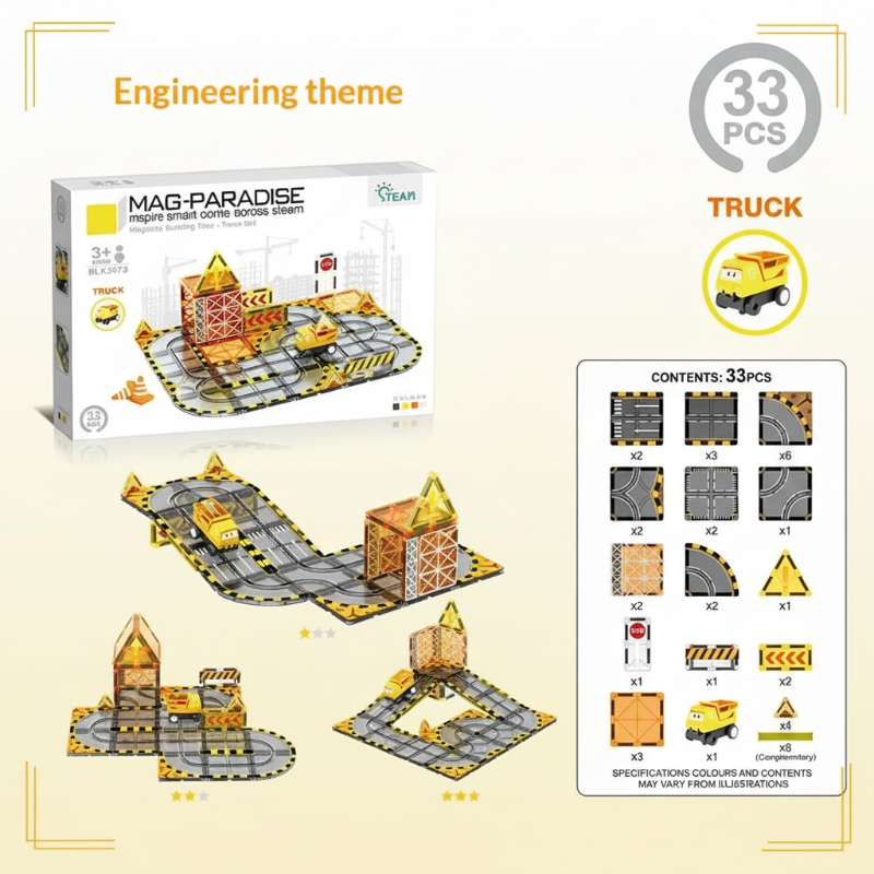 Magnetic Road Blocks – Creatief & Leerzaam – Magnetische Wegen Bouwset