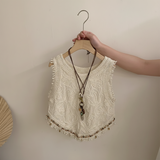 TinyTrends – Boho Chic & Schattig – Gehaakte Top met Geruite Rok