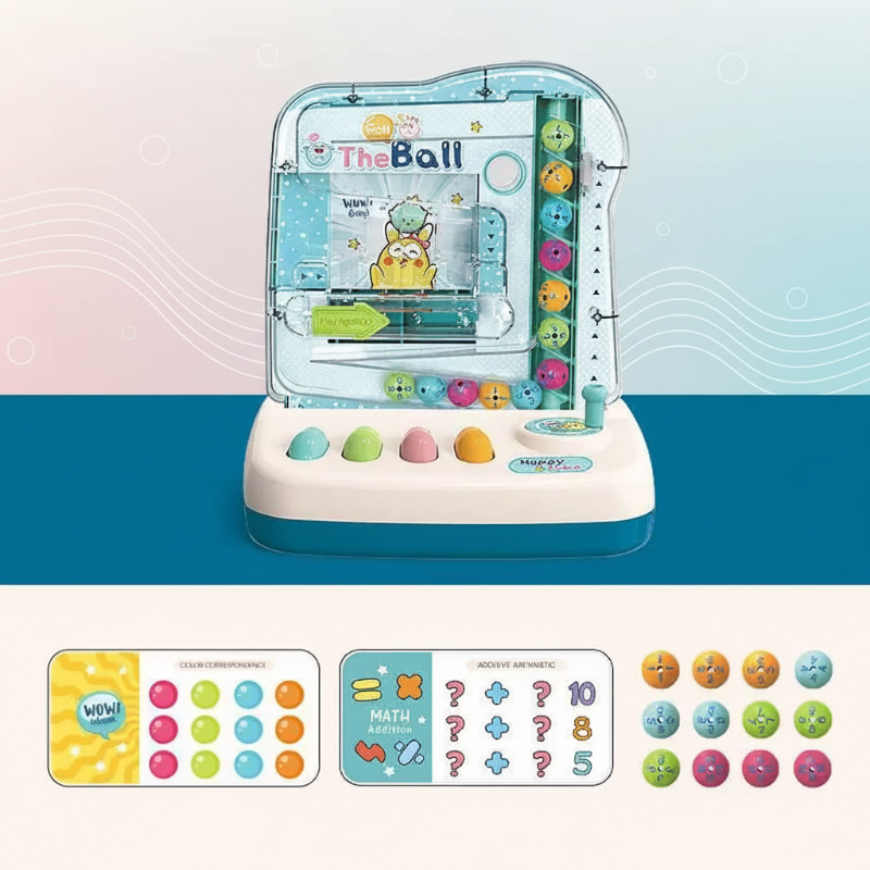 Montessori Math Track Game – Leren & Logica – Ballenbaan Spel